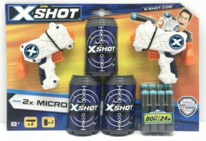 X-SHOT EXCEL PISTOLA X 2 DARDOS Y TACHOS 24 MTS COD 01160