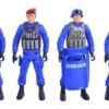 MUNECOS SOLDADOS COMANDO ANTIDISTURBIOS X 4 VR2 7534 MODELO 02