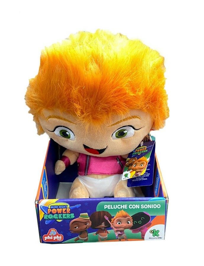 PELUCHE MINI BEAT POWER ROCKERS CON SONIDO 25 CM VR1 MB005 WAT