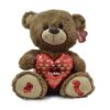 PELUCHE OSO SENTADO CON CORAZON METALIZADO 32 CM VR1 5418 FOTO 1