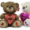PELUCHE OSO SENTADO CON CORAZON METALIZADO 32 CM VR1 5418 FOTO 1 - Imagen 2