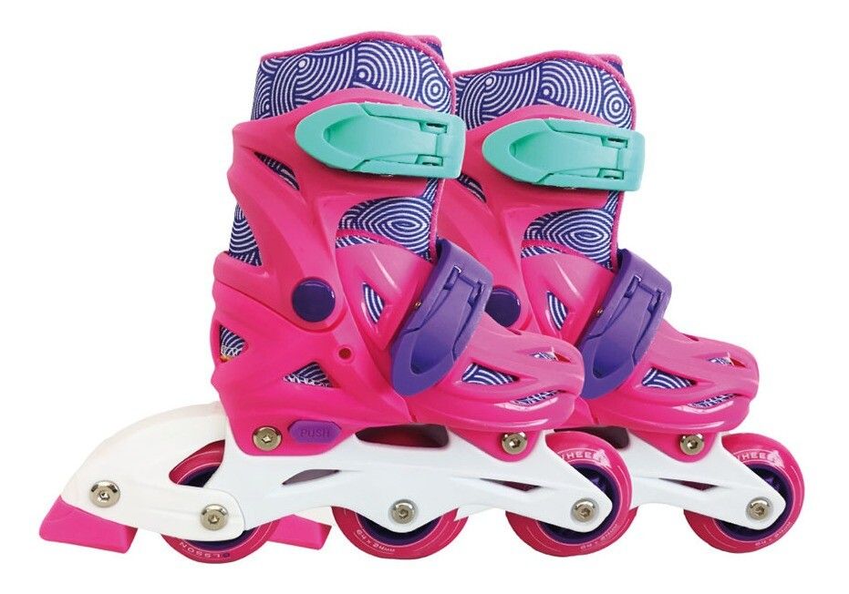 Patines 2 En 1, 3 Ruedas Rush Girl-rosado 29 A 33