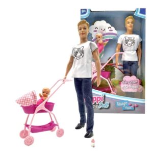 MUNECO POPPI MEN THIAGO DE PASEO CON PAPA 30 CM COD B312 - Imagen 4