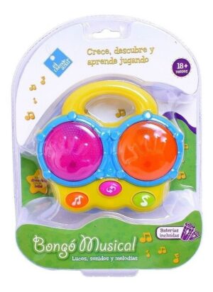 BONGO TAMBOR INFANTIL MUSICAL DULCES MELODIAS COD 7199