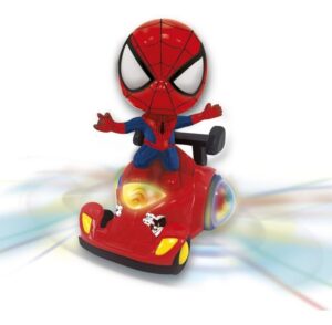 SPIDERMAN SUPER CAR CON LUZ GIRO Y SONIDO COD 2456 - Imagen 2