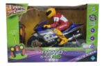 MOTO GIRO 360 RADIO CONTROL MAXIMA POTENCIA VR2 6663 MOTO AZUL