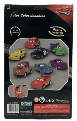 DISNEY CARS AUTITOS ACCION PULL BACK X 8 COD 1939 - Imagen 3