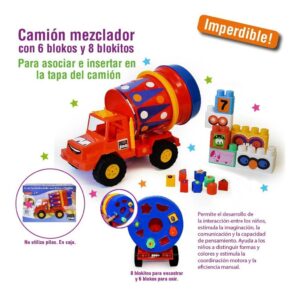 CAMION MEZCLADOR TOCO ENCASTRE CON BLOQUES COD 12128 - Imagen 6