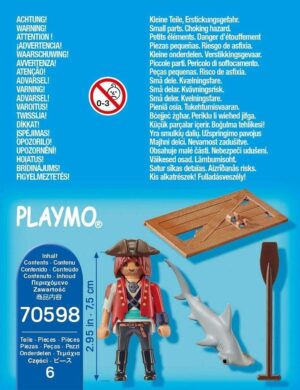 PLAYMOBIL PIRATA CON BALSA Y TIBURON SPECIAL PLUS COD 70598 - Imagen 3