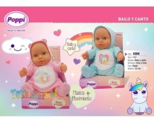 POPPI BEBE BAILARIN CANTA BAILA Y RIE 23 CM CELES COD 1701 - Imagen 3