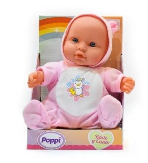 POPPI BEBE BAILARIN CANTA BAILA Y RIE 23 CM ROSA COD 1701