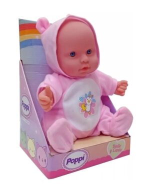 POPPI BEBE BAILARIN CANTA BAILA Y RIE 23 CM ROSA COD 1701 - Imagen 2