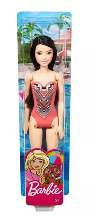 BARBIE MUÑECA BEACH DIA DE PLAYA CORAL COD GHH38