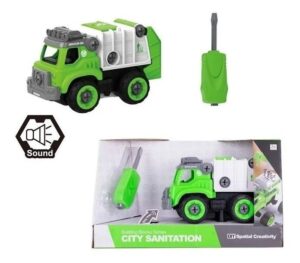 CAMION DIY VERDE COMPACTADORA CON SONIDO COD IK0086 - Imagen 2