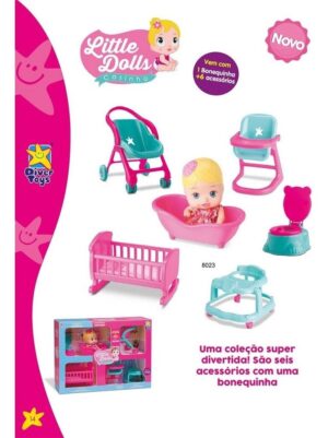 PLAYSET BEBE CON ACCESORIOS 4 EN 1 LITTLE DOLLS COD DIV011 - Imagen 2