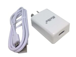 CARGADOR USB MICRO CON CBALE 220V BLANCO COD 23589