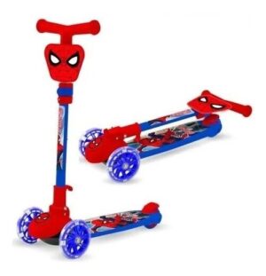 MONOPATIN PLEGABLE SPIDERMAN CON LUCES AZUL COD 12016 - Imagen 2