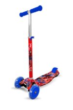 MONOPATIN MARVEL SPIDERMAN CON LUZ PLEGABLE AZUL COD 12022