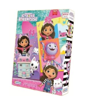 PUZZLE GABBY DOLLHOUSE 2 EN 1 DE 24 Y 36 PIEZAS COD 01015