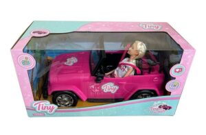 MUÑECA TINY Y SU AUTO JEEP TINY FANTASY ROSA COD 53905 - Imagen 3