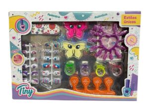TINY SET DE UÑAS FASHION ESTILO Y BELLEZA NARANJA COD 53793