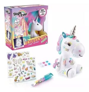 UNICORNIO ALCANCIA DECORA CON STICKERS STYLE 4 EVER COD OFG106 - Imagen 2