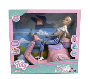 MUÑECA TINY Y SU MOTO DIA DE PASEO REMERA BLANCA COD 53903