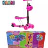 MONOPATIN 2 EN 1ASIENTO DESMONTABLE Y CANASTO COD AN16 ROSA - Imagen 2