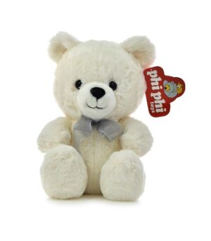 PELUCHE OSO SENTADO TIERNOS Y ADORABLES 20 CM COD 8143 BLANCO