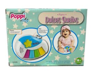 MINI PIANO MUSICAL BEBE CON LUZ Y SONIDO POPPI BABY COD 6741 - Imagen 3