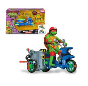 TORTUGA NINJA SET FIGURA Y MOTO LANZA PIZZAS COD 83430 RAPHAEL - Imagen 4