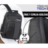 MOCHILA TRAVEL TECH PORTANOTEBOOK COD 27529 NEGRA - Imagen 2