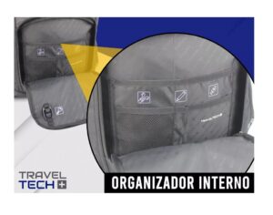 MOCHILA TRAVEL TECH PORTANOTEBOOK COD 27529 NEGRA - Imagen 3