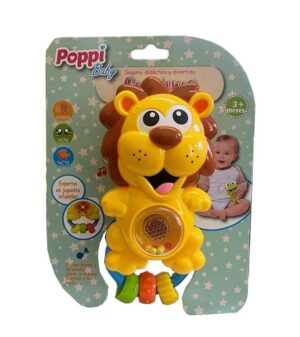 SONAJERO DE ANIMALITOS CON LUZ Y SONIDO POPPI COD 6751 LEON