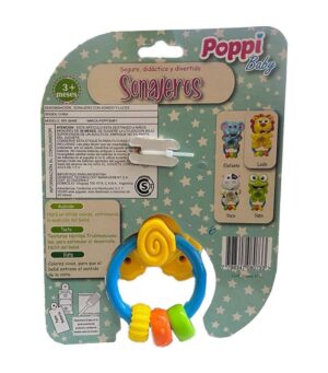 SONAJERO DE ANIMALITOS CON LUZ Y SONIDO POPPI COD 6751 RANA - Imagen 3