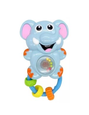 SONAJERO DE ANIMALITOS CON LUZ Y SONIDO POPPI COD 6751 ELEFANTE - Imagen 2
