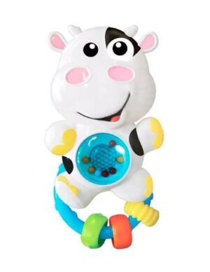 SONAJERO DE ANIMALITOS CON LUZ Y SONIDO POPPI COD 6751 VACA - Imagen 2