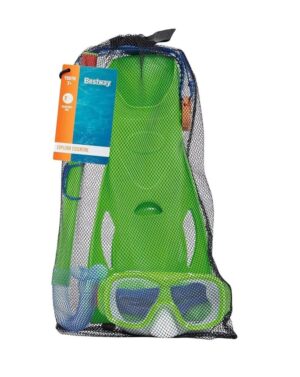 BESTWAY SET BUCEO PATA RANA SNORKEL Y ANTIPARRA VR1 25019 VERDE - Imagen 2