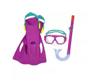 BESTWAY SET BUCEO PATA RANA SNORKEL Y ANTIPARRA COD 25019 VIOLE