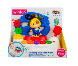 PIANO DIDACTICO PERRITO BAILARIN LUZ Y SONIDO WINFUN COD 0796-NL