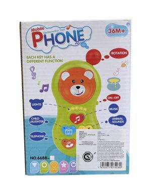 TELEFONO INTECTAIVO CON LUZ Y SONIDO COD 53123 BLANCO - Imagen 3