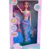 MUÑECA TINY SIRENA CON LUZ Y  MINI SIRENA COD 53741 ROSA