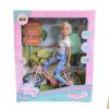 MUÑECA TINY Y SU BLICICLETA DIA DE PASEO COD 53538 REM BLANCA