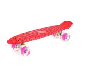 SKATE PATINEA PENNY MINI LONGBOARD CON LUCES COD 3048 ROJO