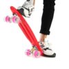 SKATE PATINEA PENNY MINI LONGBOARD CON LUCES COD 3048 ROJO - Imagen 2