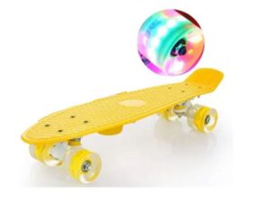 SKATE PATINEA PENNY MINI LONGBOARD CON LUCES COD 3048 AMARILLO