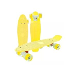 SKATE PATINEA PENNY MINI LONGBOARD CON LUCES COD 3048 AMARILLO - Imagen 2