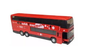 VEHICULO WELLY 1:64 M.BENZ BUS MB 0404DD VR2 52190 ROJO - Imagen 2