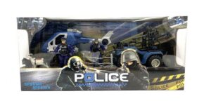 SET DE POLICIA FIGURAS ARTICULADAS Y VEHICULOS VR2 99345 PLAYSET 2