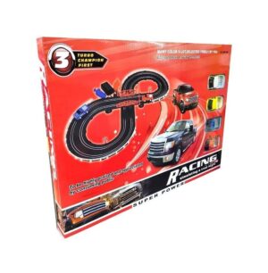 PISTA DE AUTO GRANDE C/ 2 CAMIONETAS Y CARCASAS COD 589-40A - Imagen 2